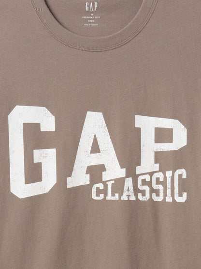 Kahverengi Everyday Soft Gap Logo Grafik T-shirt
