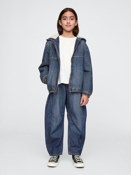 Koyu Mavi Horseshoe Jean Pantolon