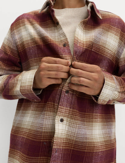 Pure Cotton Kareli Flanel Gömlek