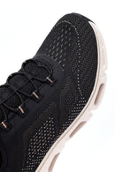 Skechers Kadın Siyah Glide Bağcıklı Kalın Tabanlı Kumaş Sneaker