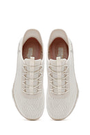 Skechers Kadın Bej Glide Step Gratify Bağcıklı Kumaş Sneaker
