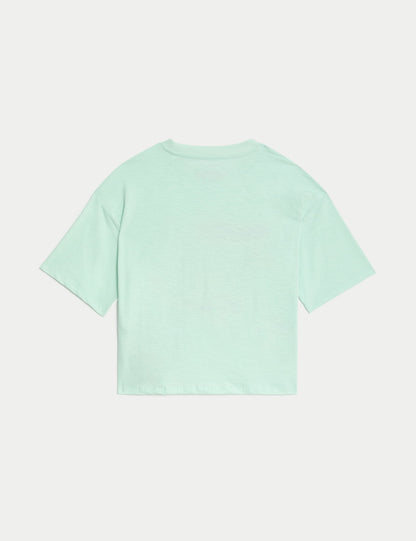 Saf Pamuklu Kısa Kollu T-shirt (6-16 Yaş)