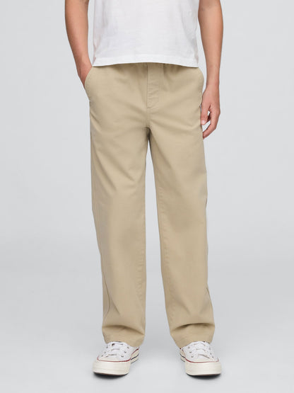 Krem Çocuklar Için Relaxed Kolay Khakis