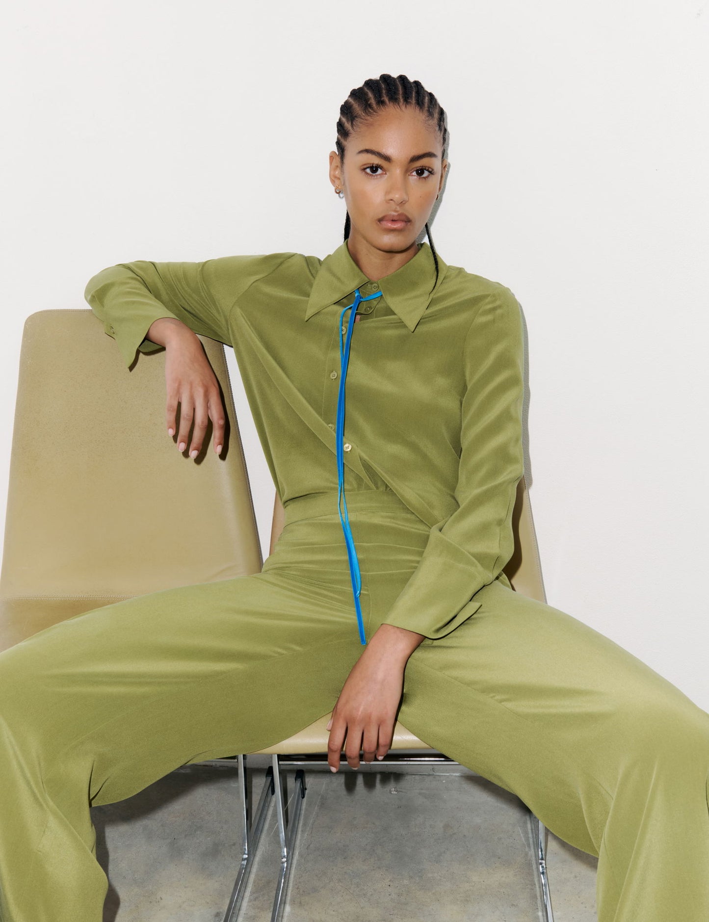 Saf Ipek Wide Leg Pantolon