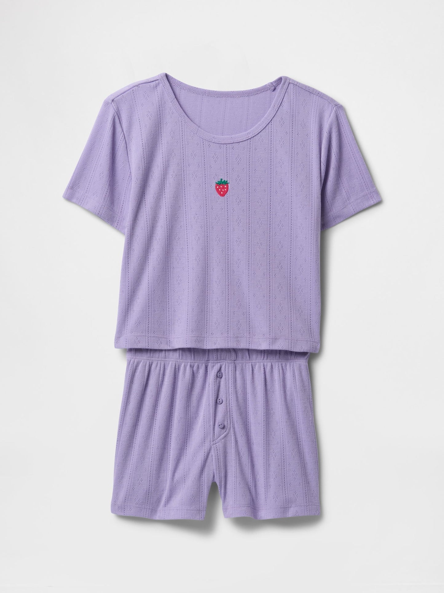 Mor Şort Pijama Takımı