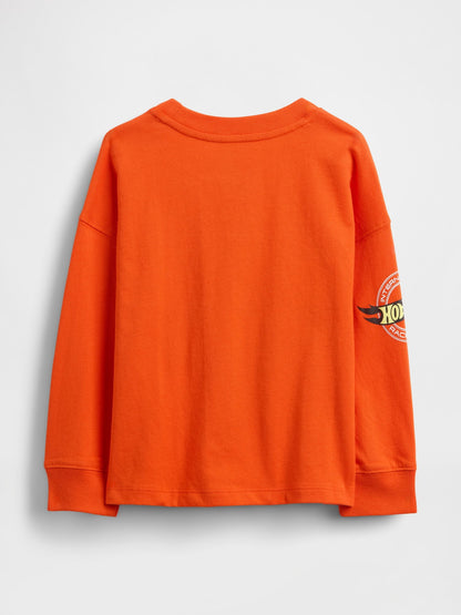 Turuncu Grafik Baskılı T-shirt