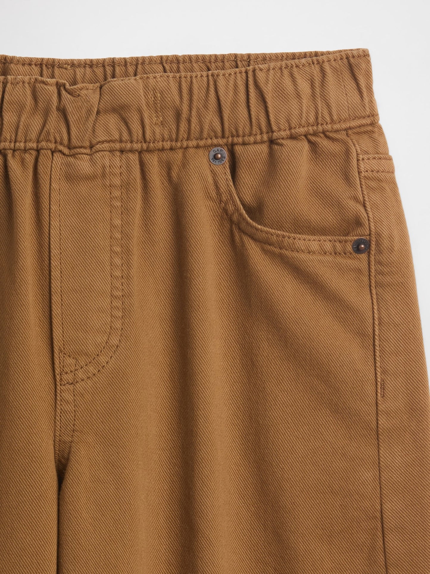 Açık Kahverengi Baggy Barrel Jean Pantolon