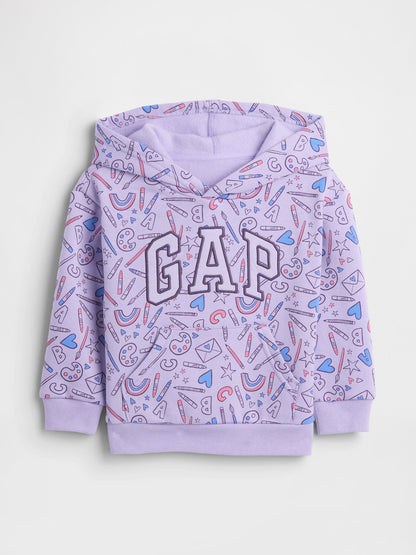 Lila Relaxed Gap Logo Grafik Sweatshirt
