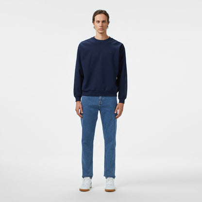 Lacoste Erkek Relaxed Fit Bisiklet Yaka Lacivert Sweatshirt