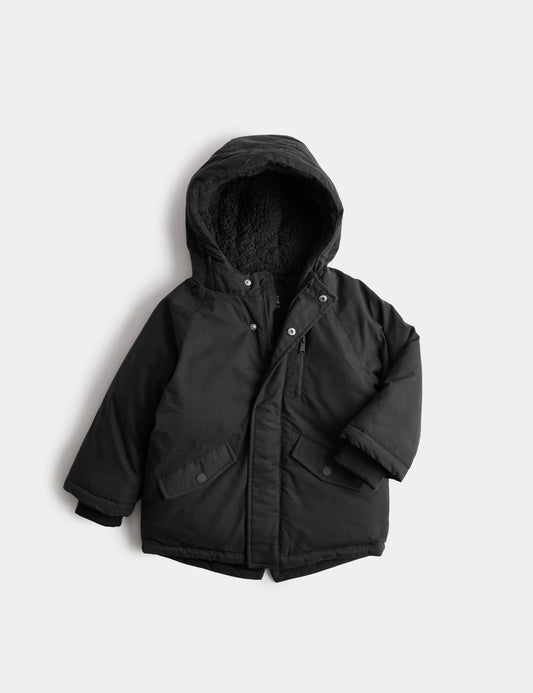 Peluş Astarlı Çocuk Parka Mont