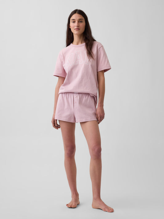 Açık Pembe Boxer Pijama Şort