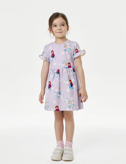 Saf Pamuk Frozen:trade_mark: Elbise (2-8 Yaş)