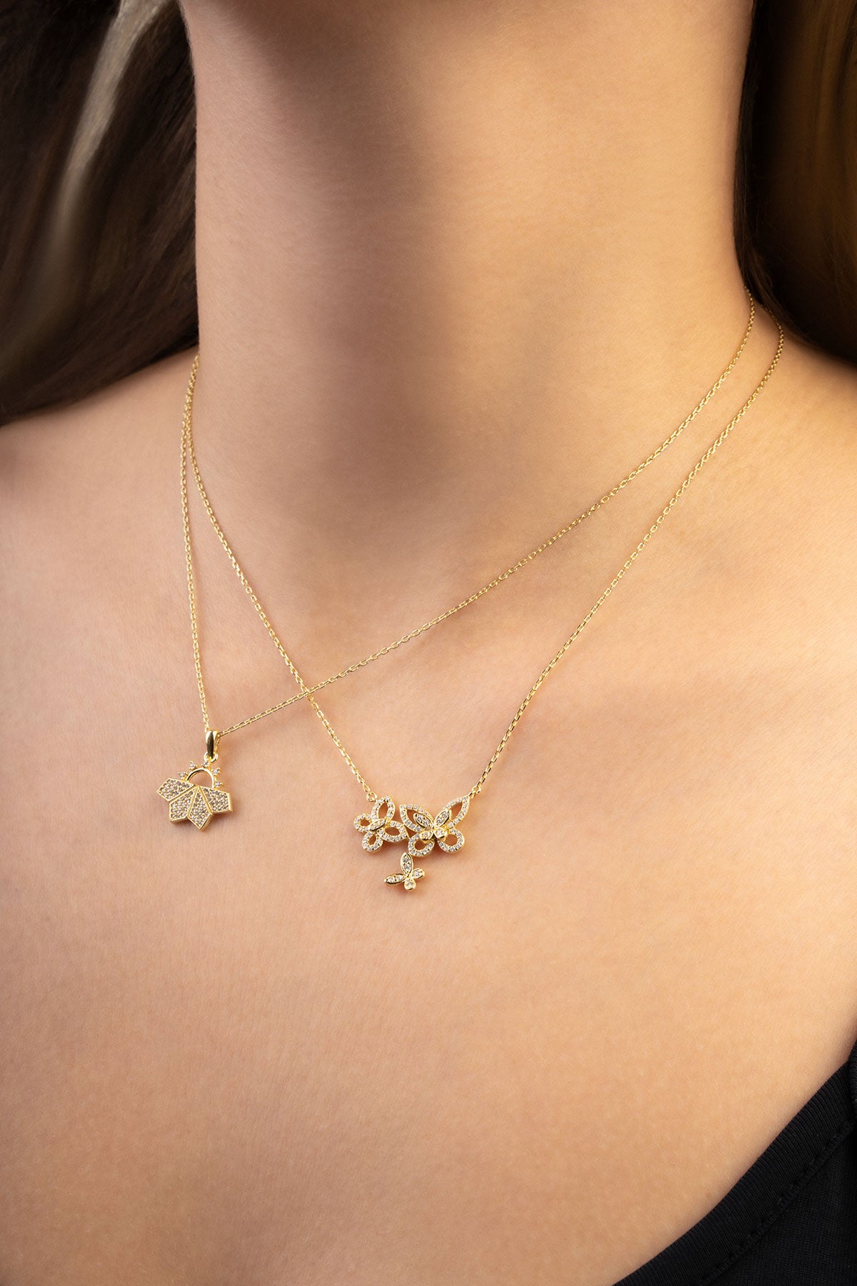 Güneş Tanrıçası 18 Ayar Beyaz Altın Kaplama 45 Cm Gümüş Kolye 1118540199