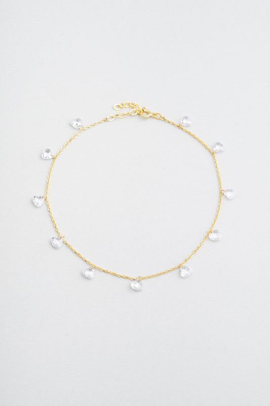 Işıltılı Kalp 18 Ayar Sarı Altın Kaplama 25 Cm Gümüş Hal Hal 1120890144