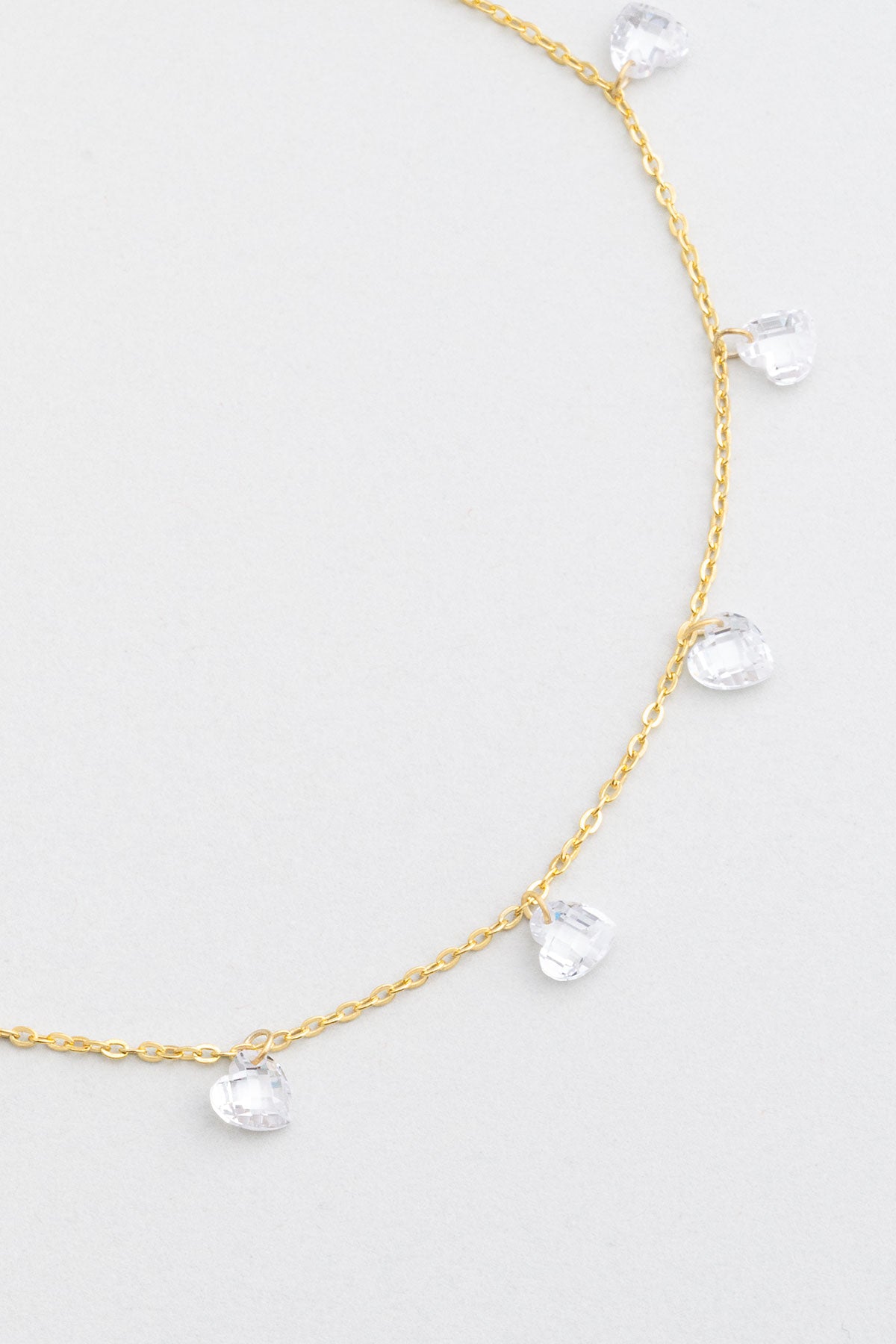 Işıltılı Kalp 18 Ayar Sarı Altın Kaplama 25 Cm Gümüş Hal Hal 1120890144