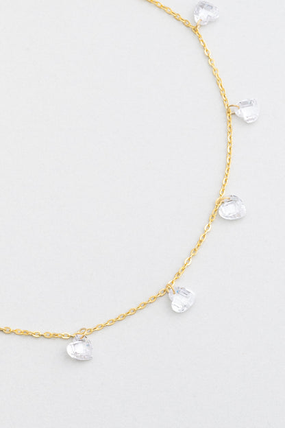 Işıltılı Kalp 18 Ayar Sarı Altın Kaplama 25 Cm Gümüş Hal Hal 1120890144