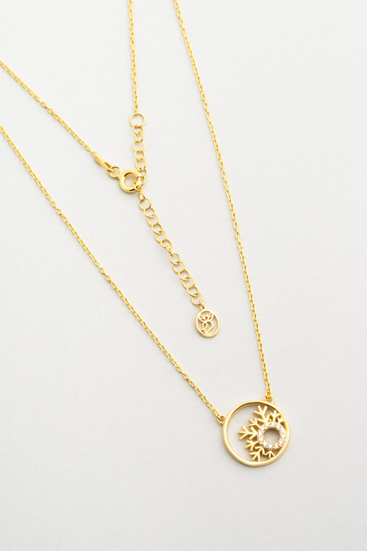 Karlar Diyarı 18 Ayar Sarı Altın Kaplama 46 Cm Gümüş Minimal Kolye 1122010144