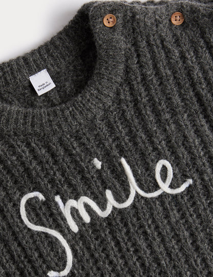 Sloganlı Kazak Ve Pantolon Takımı (0-6 Ay)