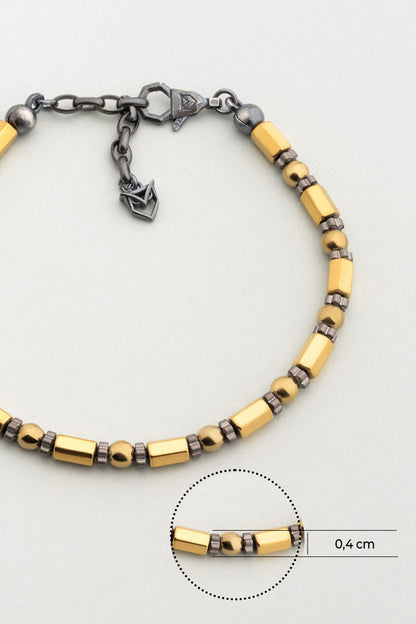 Hematit Taşlı Oksitli 22 Cm Gümüş Erkek Bileklik 1126536637