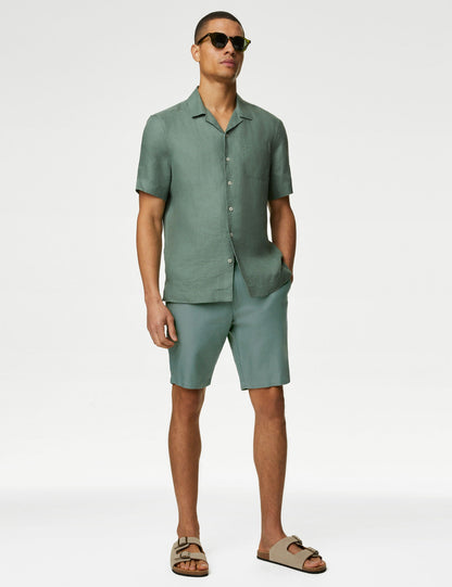 Regular Fit Keten Chino Şort