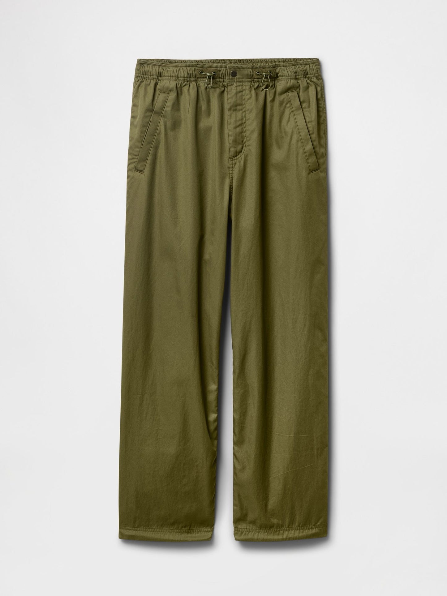 Yeşil Twill Paraşüt Baggy Pantolon