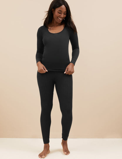 Fitil Detaylı Legging Termal Tayt
