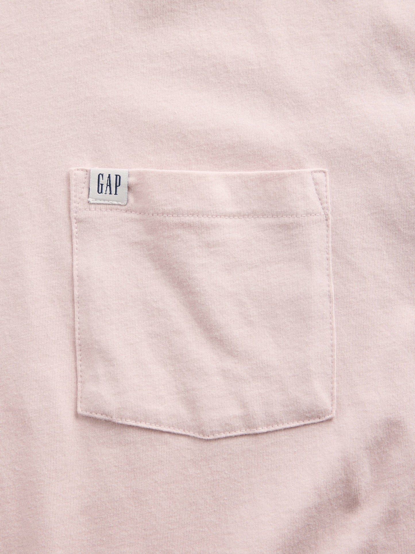 Açık Pembe Organik Pamuk Cepli T-shirt