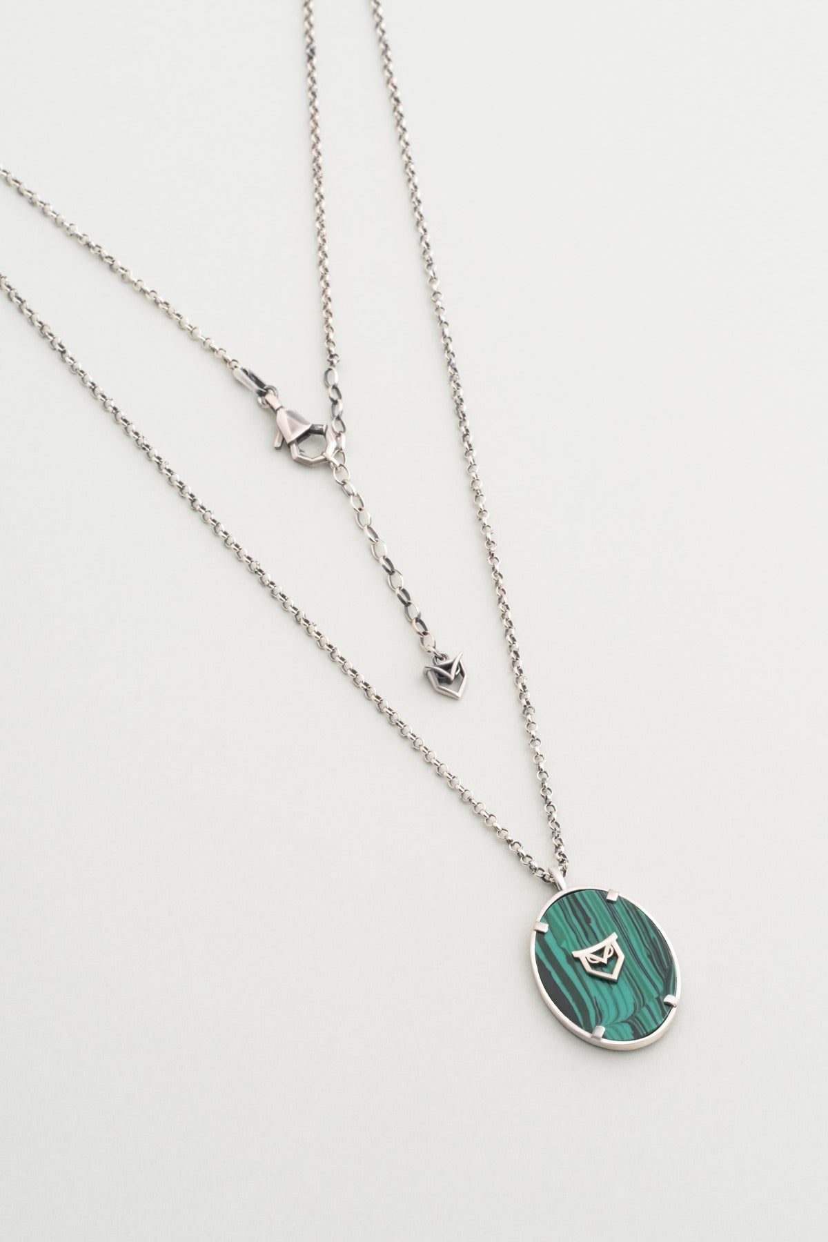 Atlantis 63 Cm Gümüş Erkek Malahit Kolye 1165350499