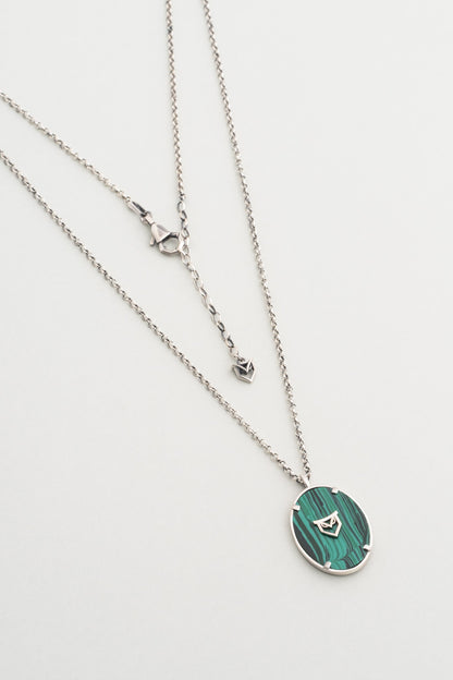 Atlantis 63 Cm Gümüş Erkek Malahit Kolye 1165350499