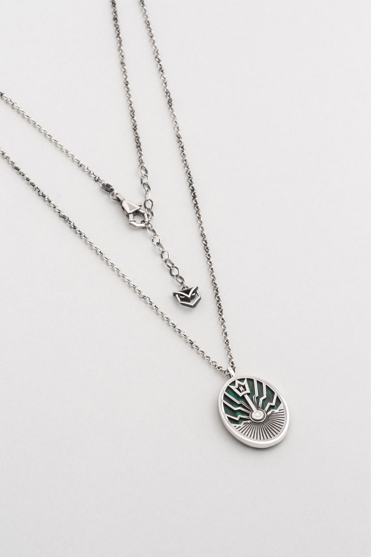 Atlantis 63 Cm Gümüş Erkek Malahit Kolye 1165350499