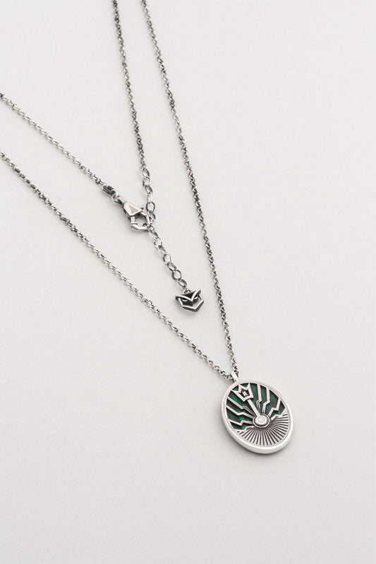 Atlantis 63 Cm Gümüş Erkek Malahit Kolye 1165350499