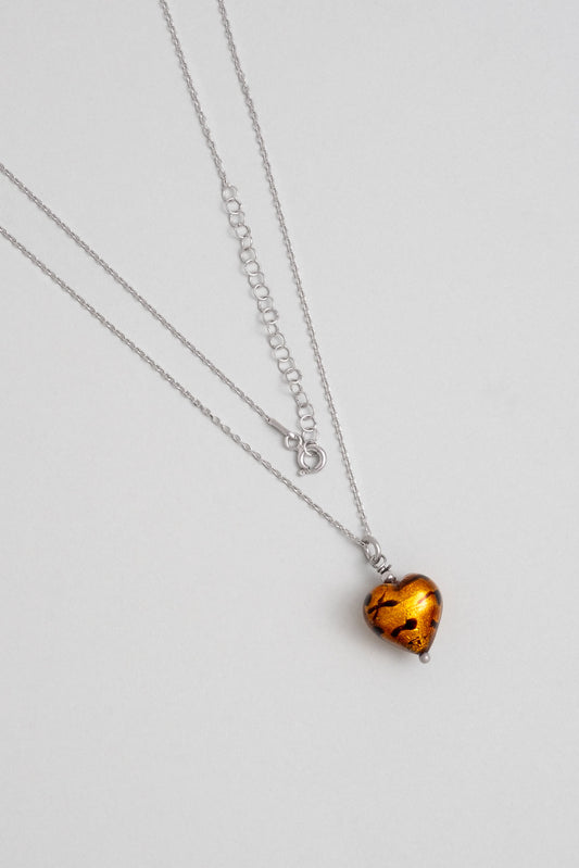 Gizemli Kalp 18 Ayar Beyaz Altın Kaplama Gümüş Kolye 1168411199