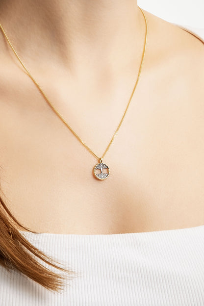 Hayat Ağacı 18 Ayar Sarı Altın Kaplama 45 Cm Gümüş Minimal Kolye 1169714499