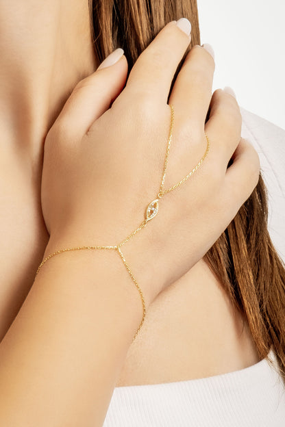 Minimal Göz 18 Ayar Sarı Altın Kaplama 20 Cm Gümüş Şahmeran 1169800144