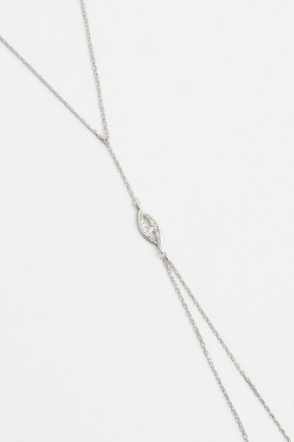 Minimal Göz 18 Ayar Beyaz Altın Kaplama 20 Cm Gümüş Şahmeran 1169800199