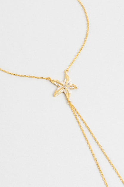 Deniz Yıldızı 18 Ayar Sarı Altın Kaplama 20 Cm Gümüş Şahmeran 1169820144