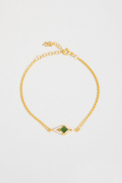 Ikonik Tasarım 18 Ayar Sarı Altın Kaplama 19 Cm Gümüş Bileklik 1170070444