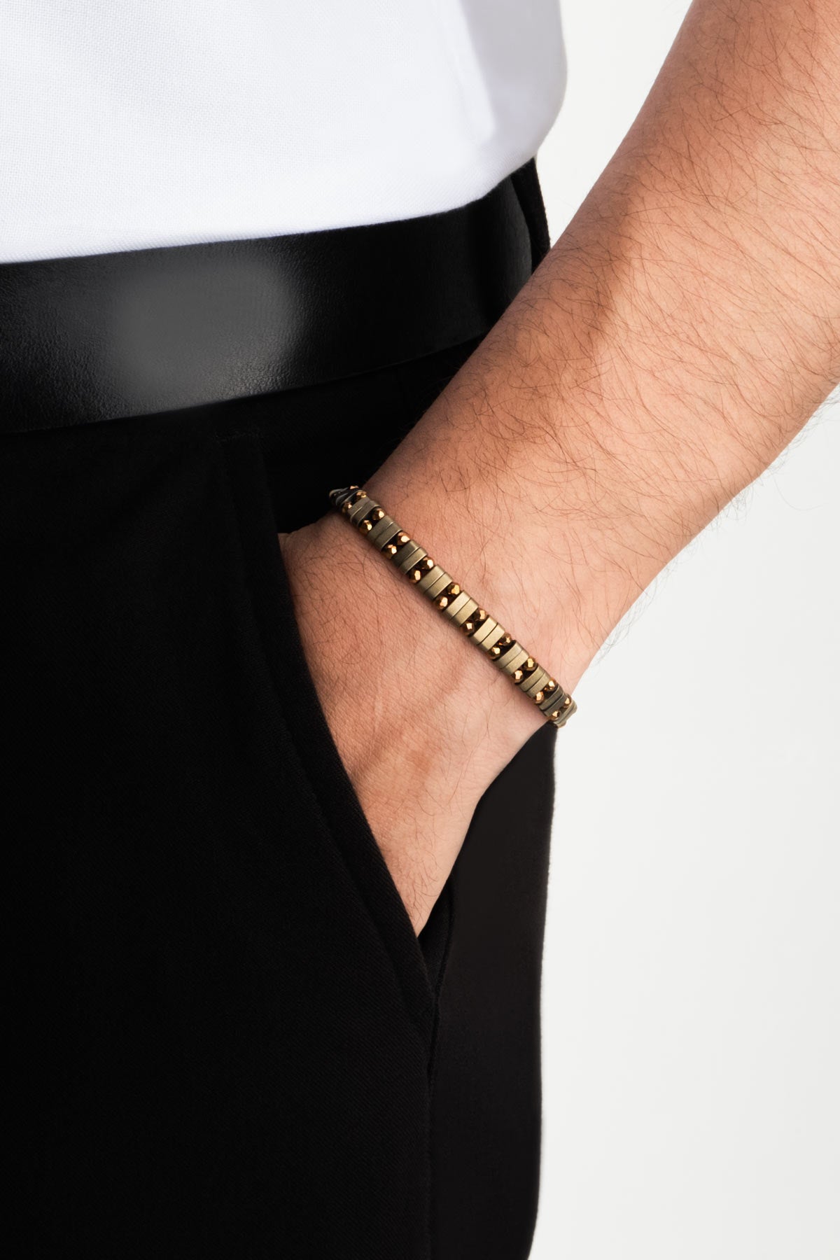 Hematit Taşlı Oksitli 20 Cm Gümüş Erkek Bileklik 1170326637