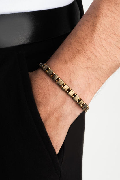 Hematit Taşlı Oksitli 20 Cm Gümüş Erkek Bileklik 1170326637
