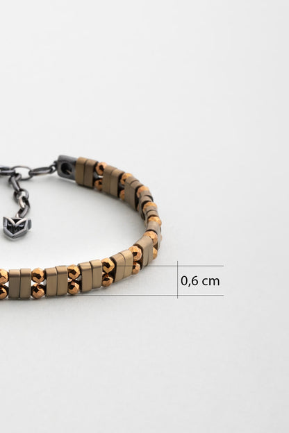 Hematit Taşlı Oksitli 20 Cm Gümüş Erkek Bileklik 1170326637