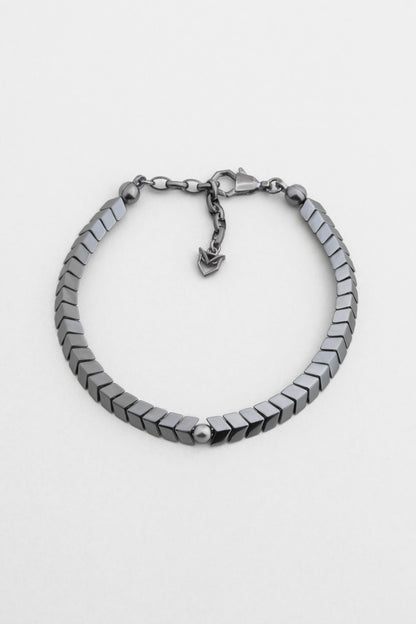 Hematit Taşlı 21 Cm Oksitli Gümüş Erkek Bileklik 1170386699