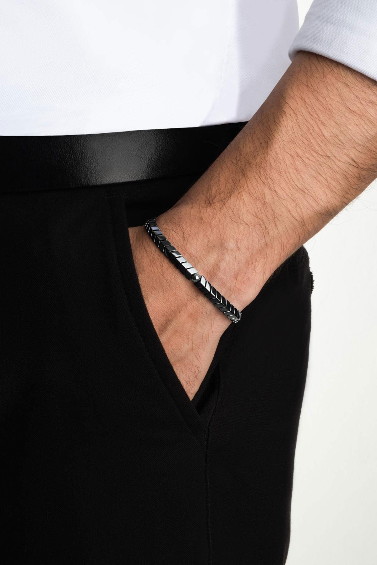 Hematit Taşlı 21 Cm Oksitli Gümüş Erkek Bileklik 1170386699