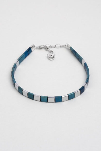 Hematit Taşlı 21 Cm Gümüş Erkek Bileklik 1170600599