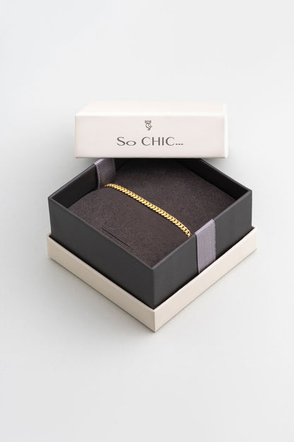 Modern 18 Ayar Sarı Altın Kaplama 18 Cm Gümüş Bileklik 1170664499