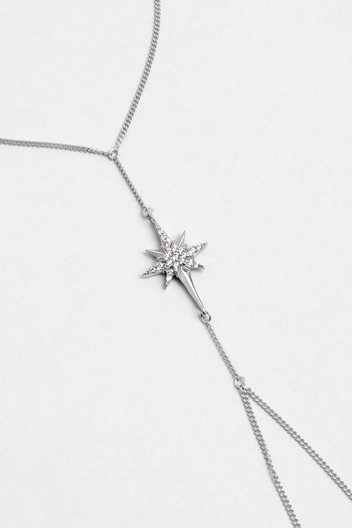 Kuzey Yıldızı 18 Ayar Beyaz Altın Kaplama 21 Cm Gümüş Şahmeran 1171030199