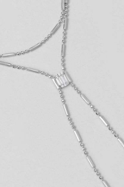 Luce 18 Ayar Beyaz Altın Kaplama 37 Cm Gümüş Şahmeran 1172390199