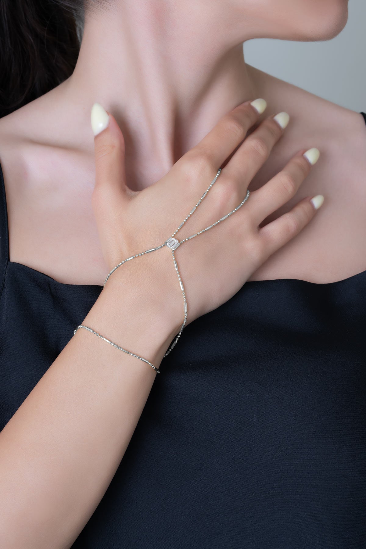 Luce 18 Ayar Beyaz Altın Kaplama 37 Cm Gümüş Şahmeran 1172390199