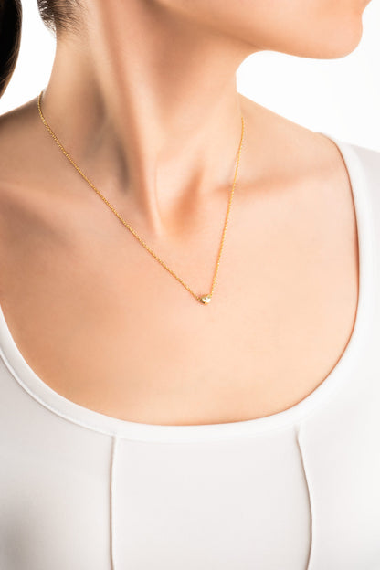 Little Love 18 Ayar Sarı Altın Kaplama 42 Cm Gümüş Kolye 1174520144