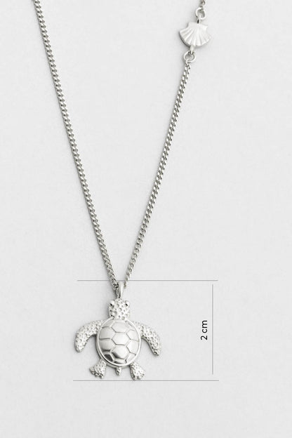 Little Caretta 18 Ayar Beyaz Altın Kaplama 45 Cm Gümüş Kolye 1174809999