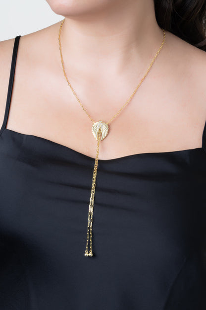 Melek Kanadı 18 Ayar Sarı Altın Kaplama 60 Cm Gümüş Y Kolye 1177270144